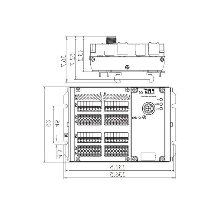 IP20、IO-Link Hub、PNP、32DI、Class B、端子式模块、009C33