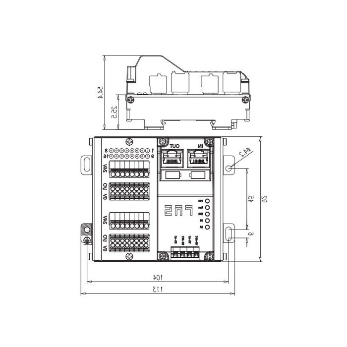 PROFINET协议、IP20、16DI/DO 自适应配置、PNP、端子式、RJ45网口、远程模块、009A14